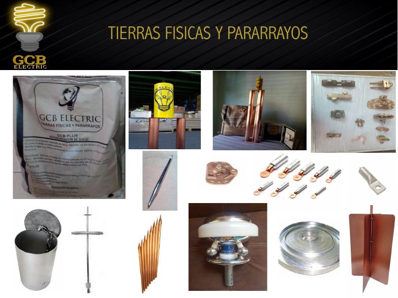 Componentes para sistemas de tierras físicas y pararrayos